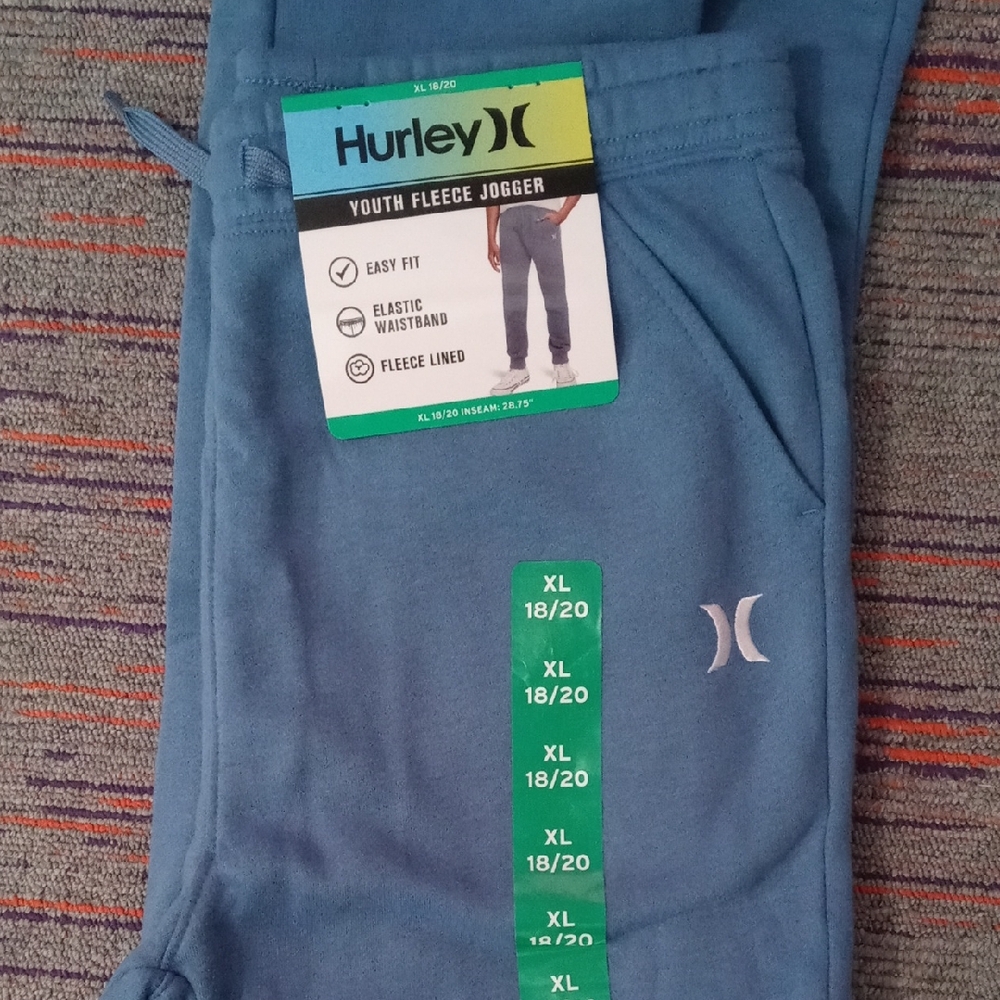 Hurley Youth Blue Fleece Pants
